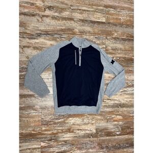 Mens Footjoy FJ Golf 1/4 Zip Sweater Size XL University Of Michigan Gray Blue